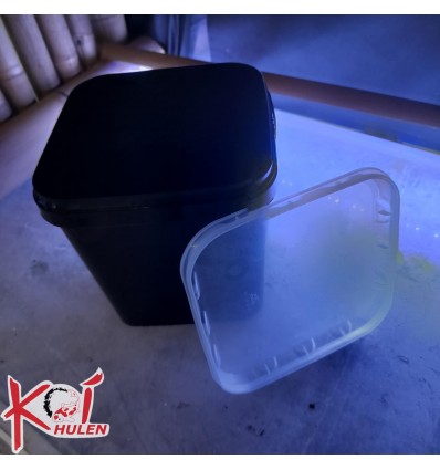 Plast boks 5 L sort med klar låg